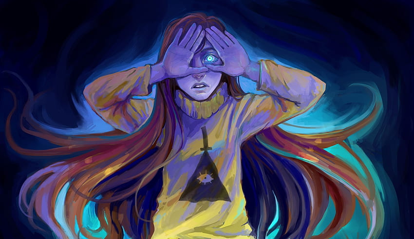 Fantasy Girl, Shiny Eye, Illuminati, Triangle HD wallpaper