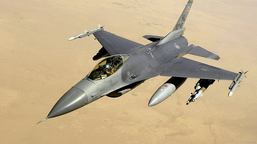 F-16 Fighting Falcon over the Desert, Falcon, Desert, F-16, Military, Fighting, Plane HD wallpaper