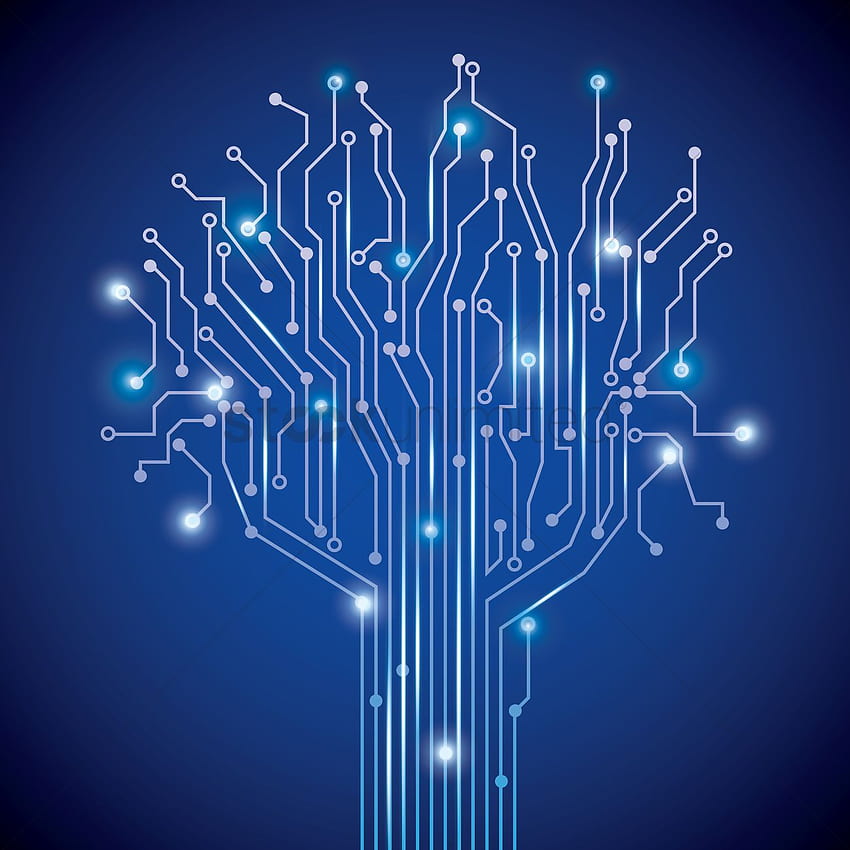 Tree design on circuit board Vector - 1807651. StockUnlimited, Electric Circuit HD phone wallpaper