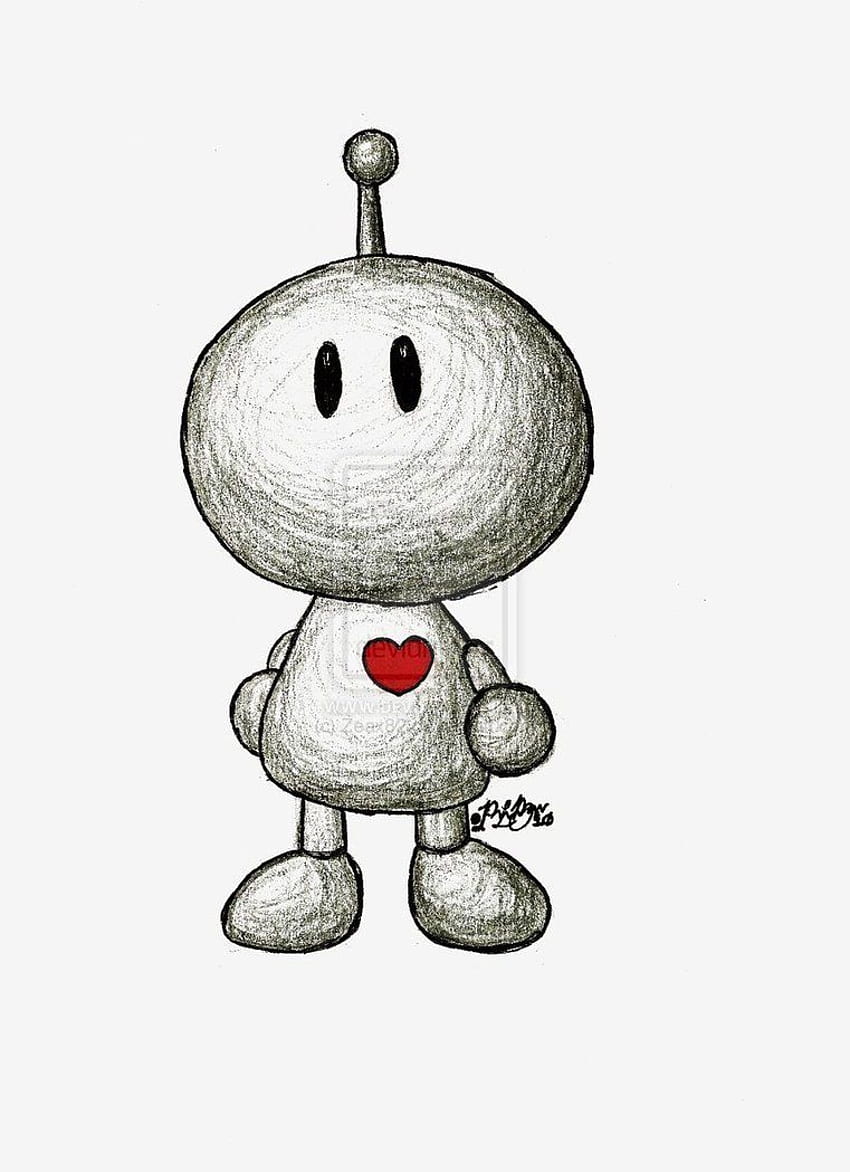 Robot Heart. Cute Heart Drawings, Robots Drawing, Robot Art HD phone wallpaper