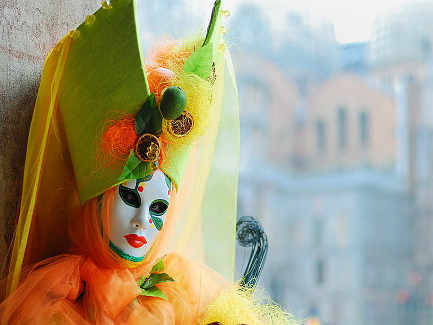 colorful, venice, mask, carnival HD wallpaper