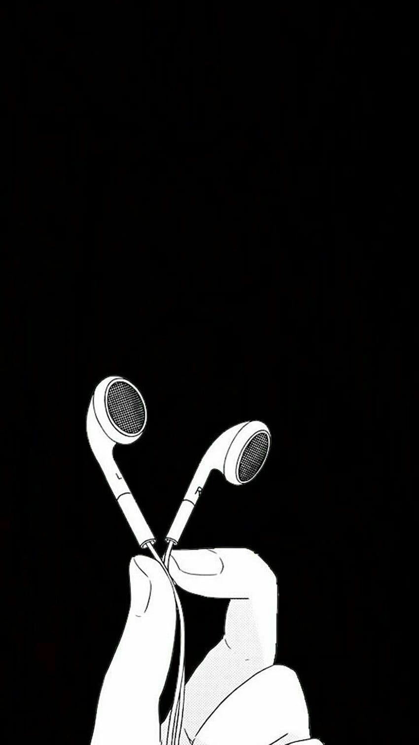 Música negra, música en blanco y negro fondo de pantalla del teléfono