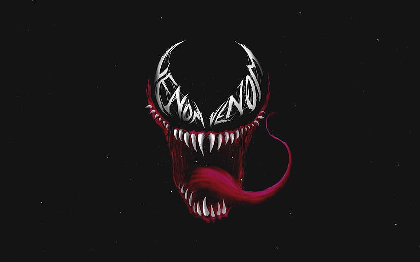 Venom Logo, Venom Neon HD wallpaper