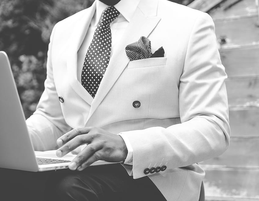 terno masculino com gravata, Empresário papel de parede HD