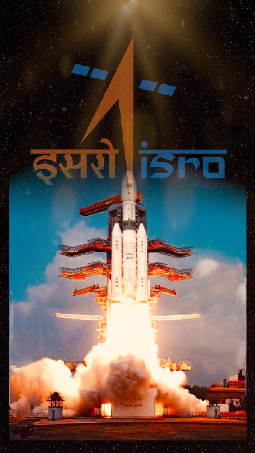 OC: ISRO fan? Here's a : IndiaSpeaks HD phone wallpaper