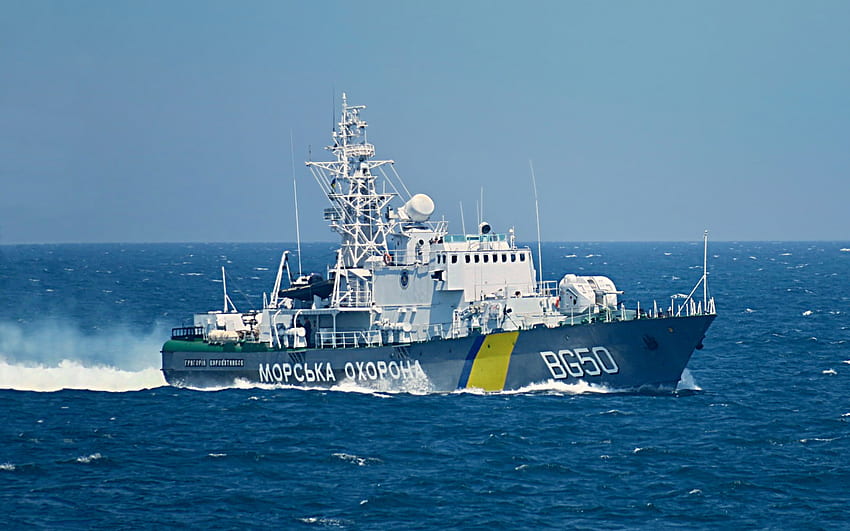 Grigoriy Kuropatnikov, PSK BG-50, sea, patrol boat, Ukrainian Navy, camouflage, battle ships, BG-50, R HD wallpaper