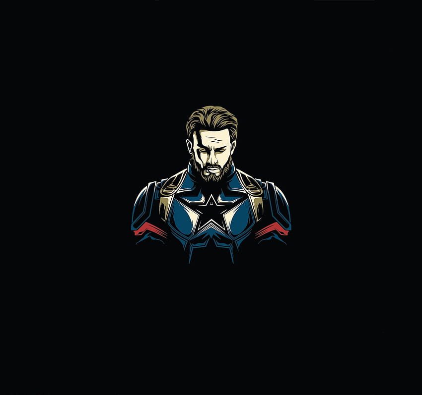 Primeiro Vingador, Capitão América, minimalista papel de parede HD