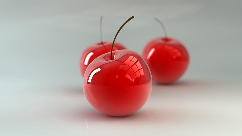 Cherry, 3D, Berry HD wallpaper