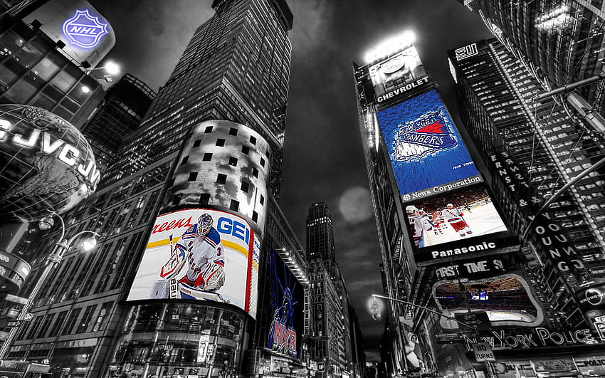 New York Rangers Times Square HD-Hintergrundbild