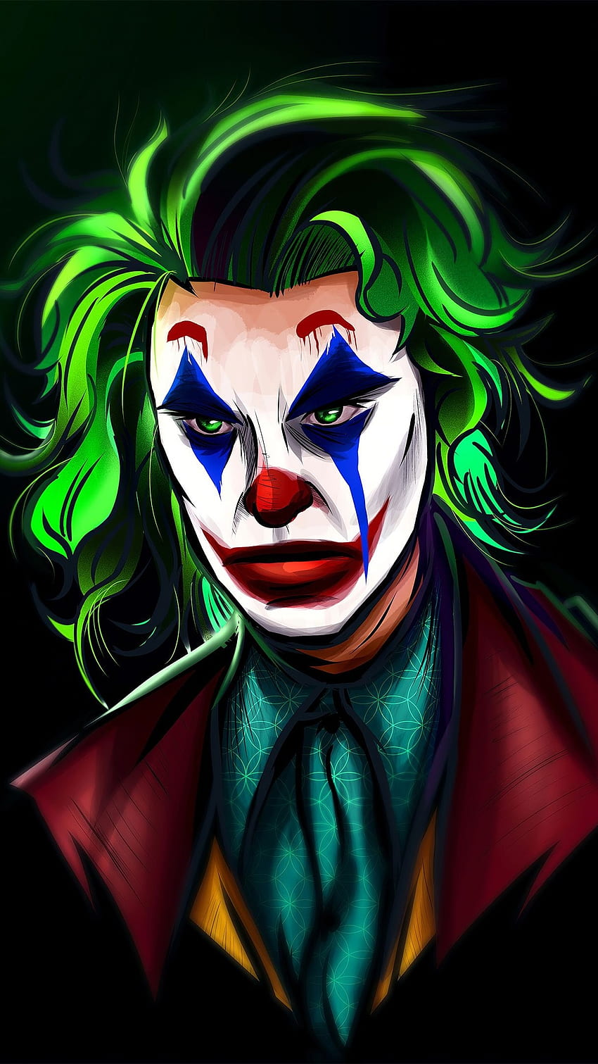 Joker , Animato, burlone triste, pieno Sfondo del telefono HD