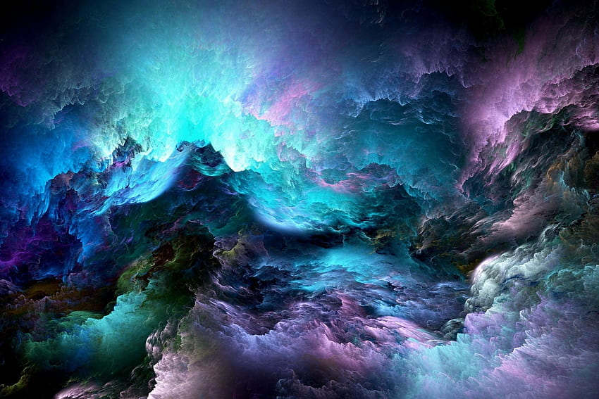 Colorful Nebula, Psychedelic, Galaxy, Trippy Galaxy HD wallpaper