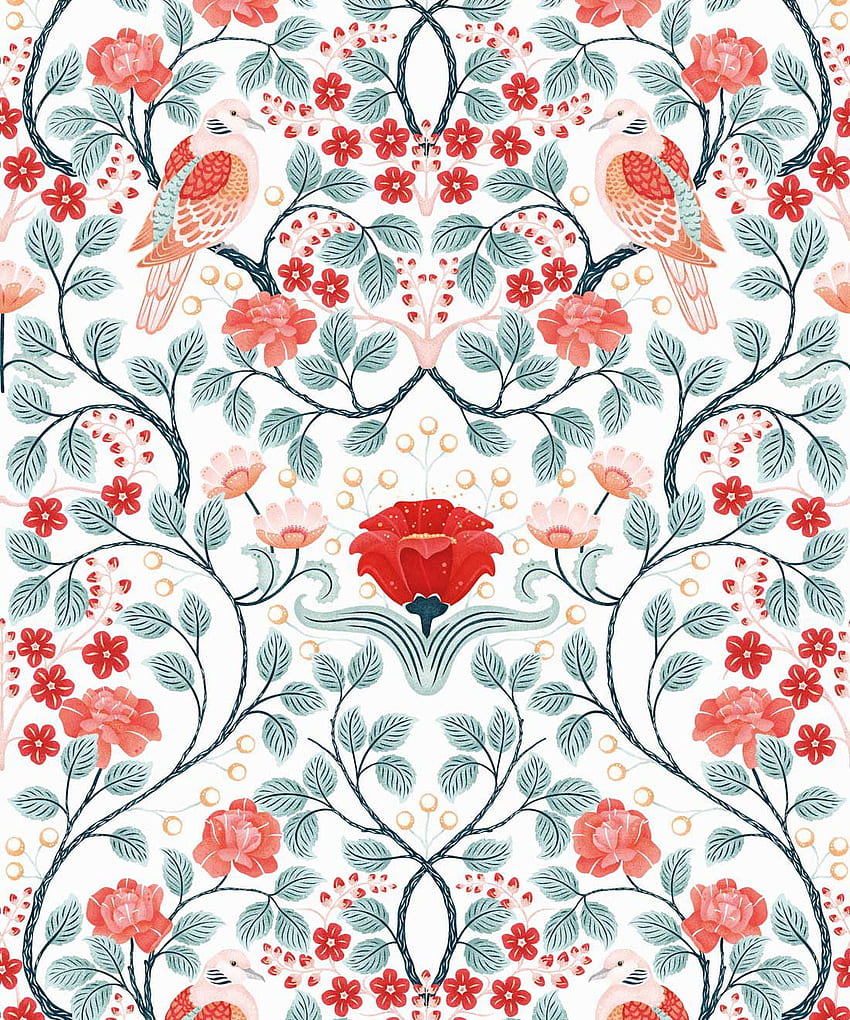 Chinoiserie Wallpaper • Classic Florals & Birds • Milton & King