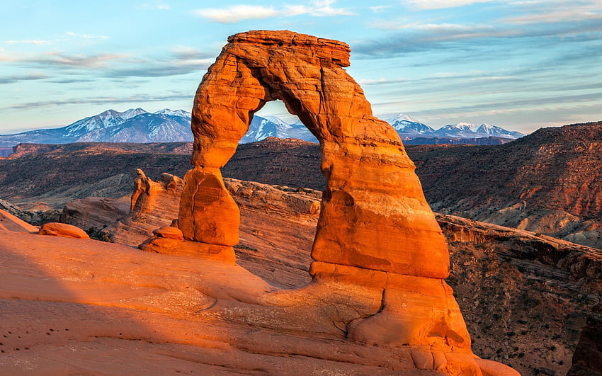 mountains, landscapes, desert, Utah, National Park, arches, rock HD wallpaper