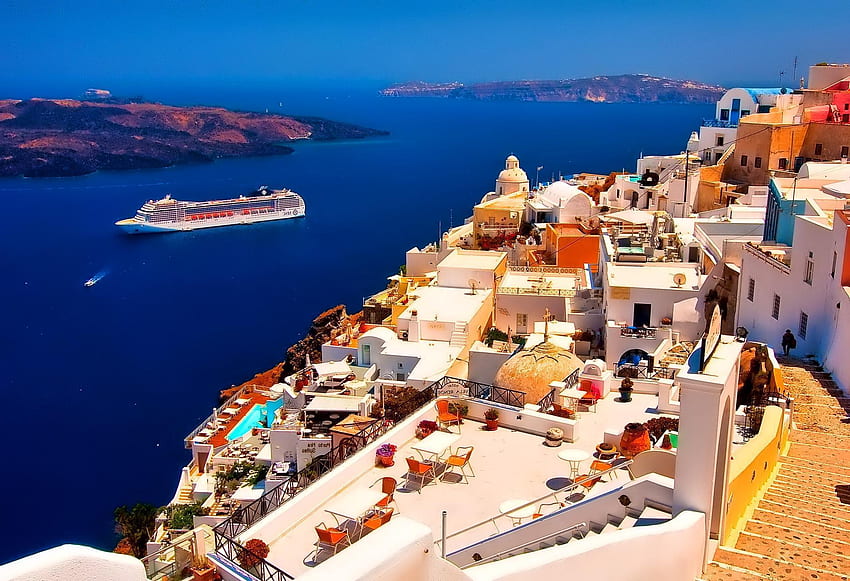 Santorini, Grecia fondo de pantalla