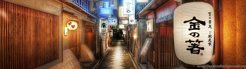 京都、日本：高解像度：フルスクリーン、日本語デュアルスクリーン 高画質の壁紙