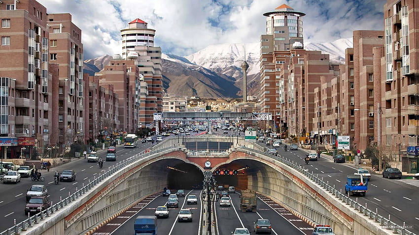 Miasta, budynek, droga, Teheran, Iran Tapeta HD