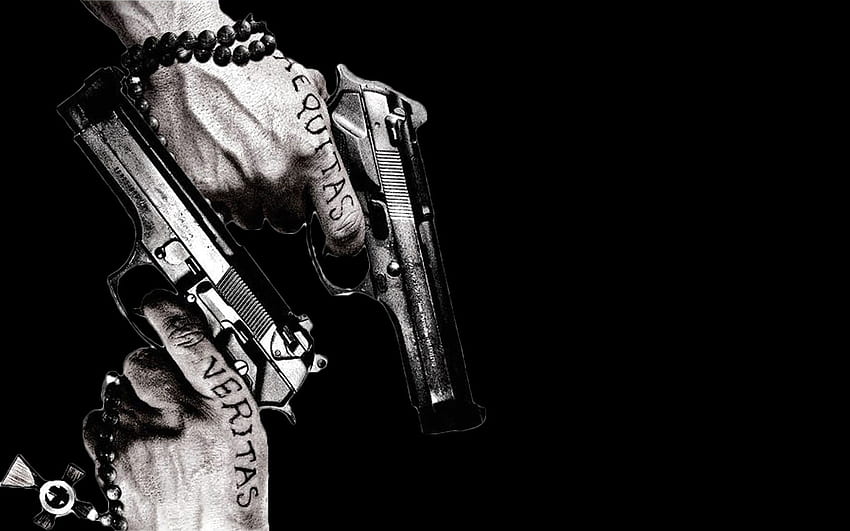 TATTOO - pistol tangan orang suci boondock hitam . . 698392 Wallpaper HD