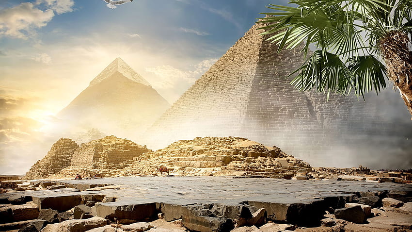 Egipto El Cairo Naturaleza Desierto Cielo Pirámide, Pirámides de Egipto fondo de pantalla