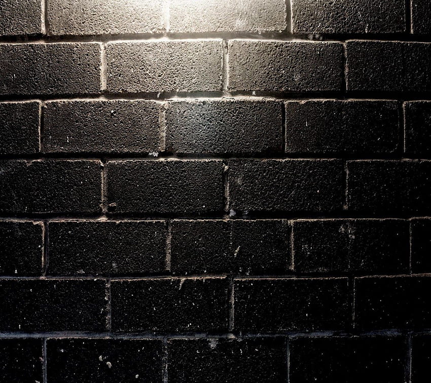 黒レンガの壁、テクスチャ 高画質の壁紙