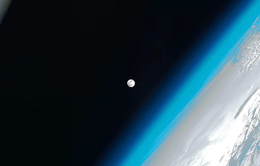 a atmosfera, A lua, Terra, ISS, NASA para, seção космос papel de parede HD