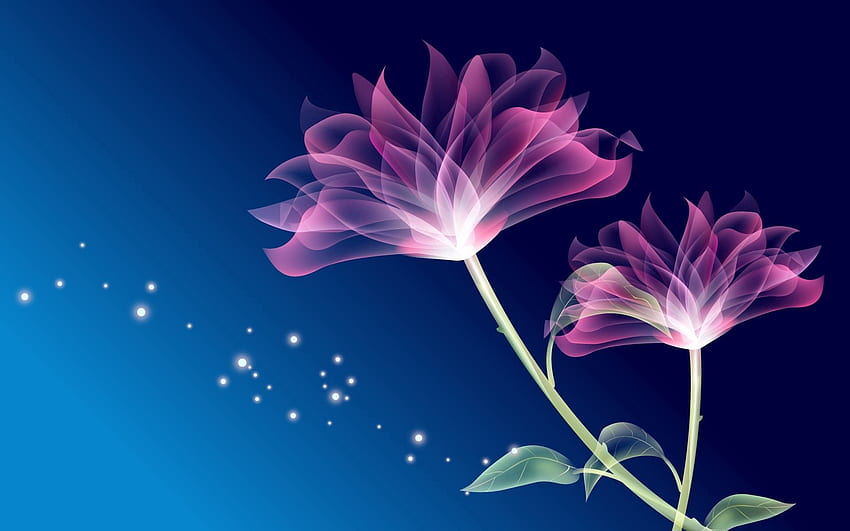 นามธรรม ดอกไม้ ใบไม้ แสงจ้า กลีบดอก วอลล์เปเปอร์ HD