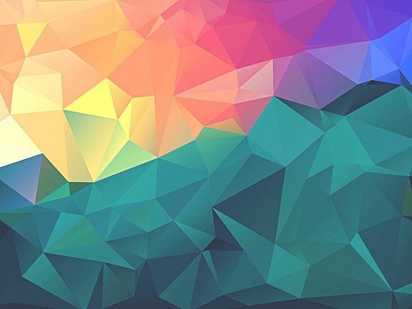 ܓ45 Colorful Polygon ( Background / Android / iPhone) (, ) () (2022), Polygon Android HD wallpaper