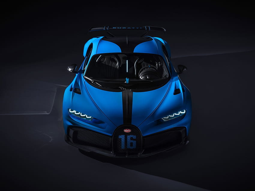 Gri arka planda Bugatti Chiron Pur Sport spor araba, 2020 Bugatti HD duvar kağıdı