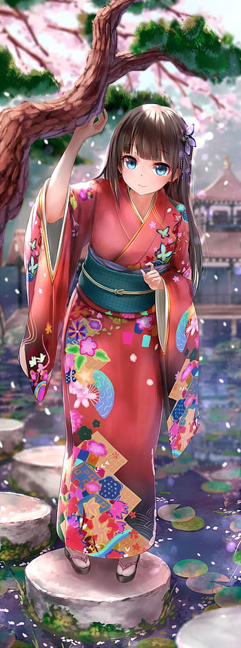 anime style portrait of a female samurai in kimono | Stable Diffusion