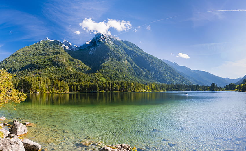 Alemania Montañas Lago Paisaje Hintersee , Naturaleza, , y Alemania Naturaleza fondo de pantalla