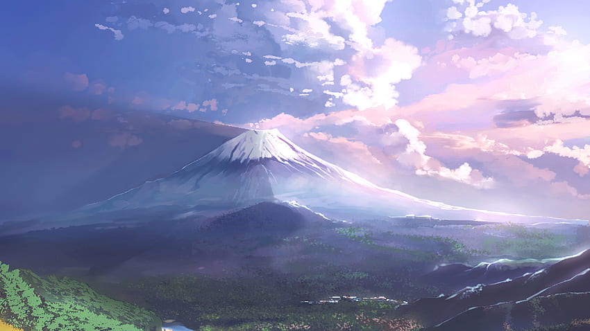 Seni Pemandangan Gunung Fuji , Artis, , , Latar Belakang, dan , Anime Gunung Fuji Wallpaper HD
