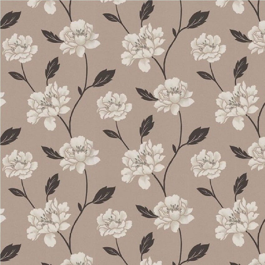 Graham & Brown Peony Floral 20 190 Taupe Beige Cream. I Want HD phone wallpaper