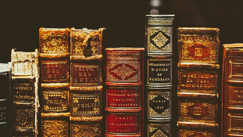 / book old brown and leather HD wallpaper