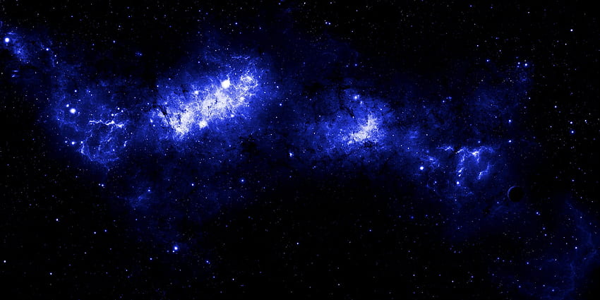 Blaues Universum voll und Hintergrund., Blauer Universumsraum HD-Hintergrundbild