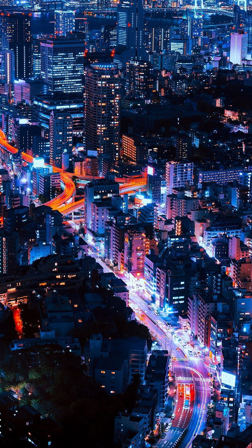 Malam Tokyo. Cantik . iPhone kota, Tokyo Night Skyline wallpaper ponsel HD