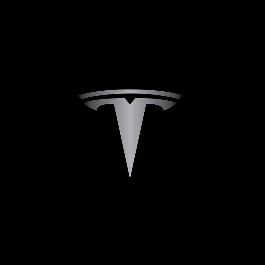 Logo Tesla su nero. Un logo Tesla che ho fatto tracciato da origio Sfondo del telefono HD