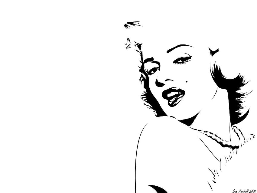 Marilyn Monroe, sketch, marilyn, white, monroe HD wallpaper