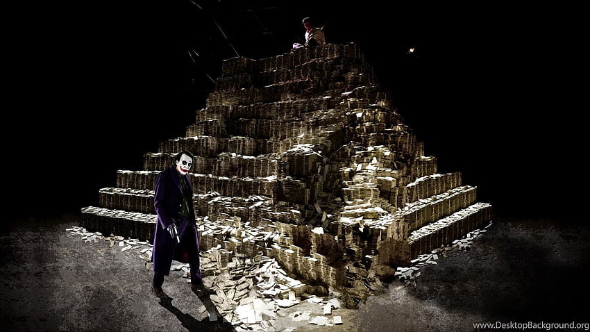 Tumpukan Uang Dark Knight, Dan Latar Belakang Saham, Uang Hitam Wallpaper HD