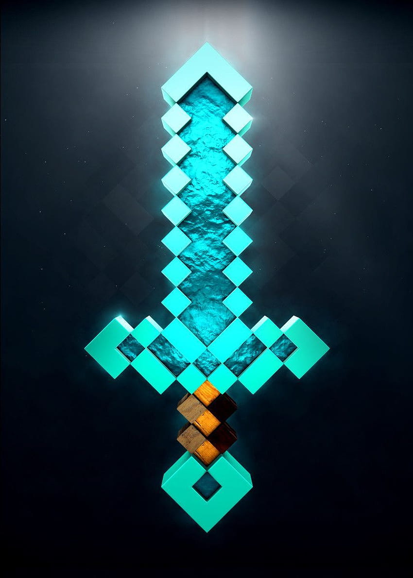 Minecraft diamond sword, Minecraft, Minecraft Diamond Armor HD phone wallpaper
