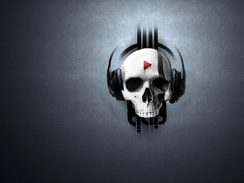 skull,music, music, headphones, eyes, faces, skulls HD wallpaper