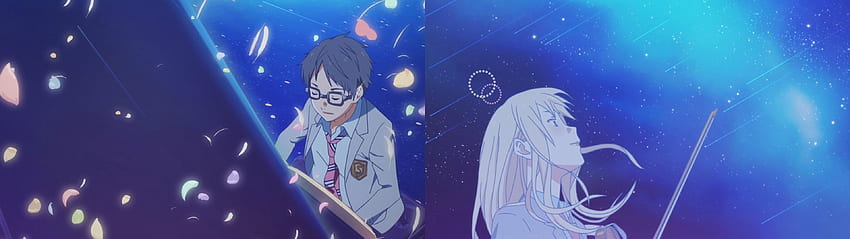 Podwójny monitor Anime w tle, fajne anime Podwójny monitor Tapeta HD