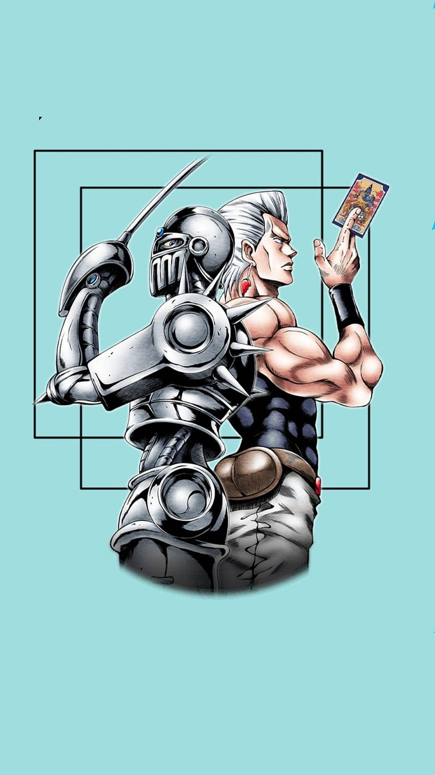 jean pierre polnareff, silver chariot, and chariot requiem (jojo no kimyou  na bouken) drawn by ginsky2000