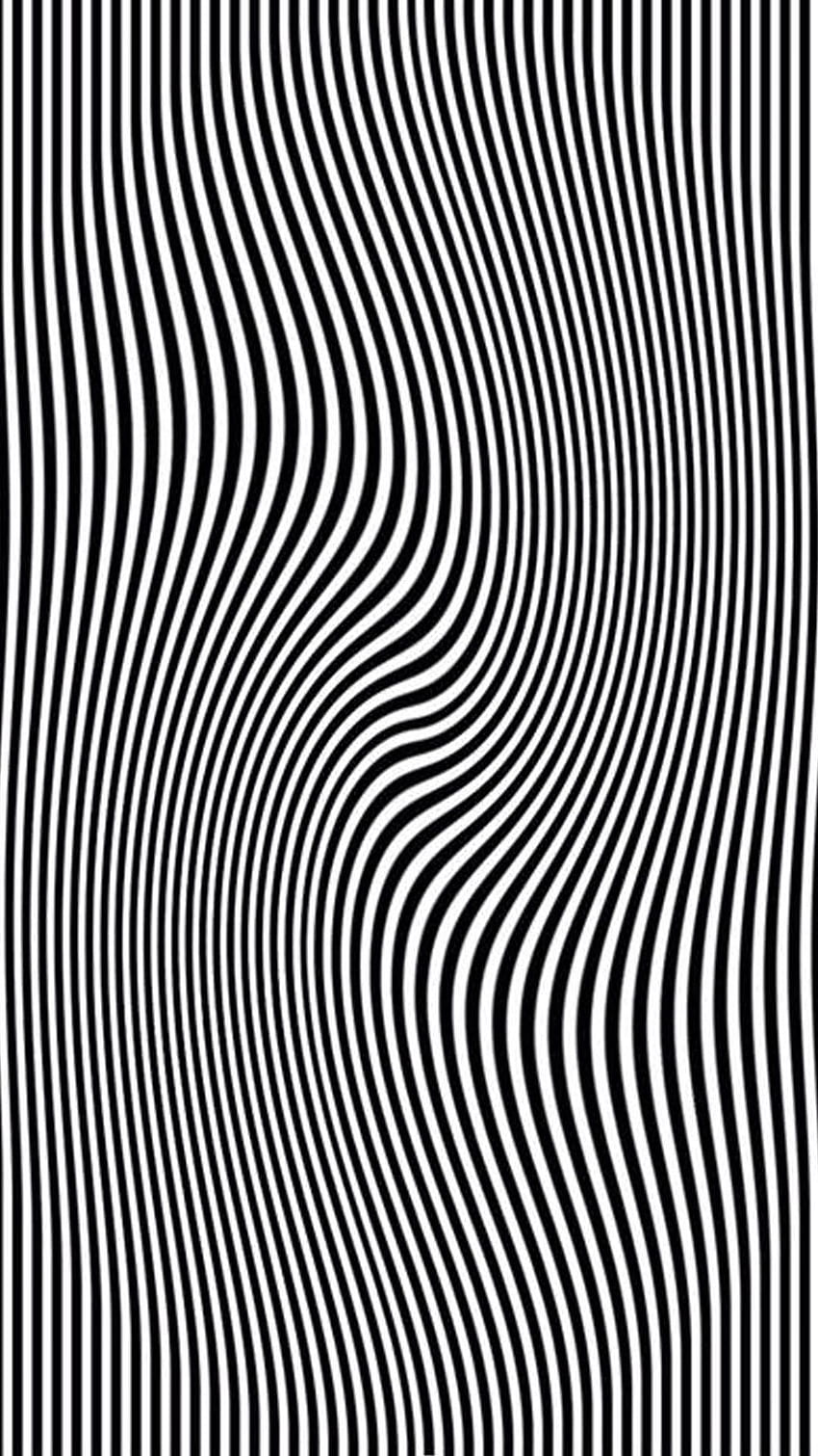 Black And White Trippy Background, Black and White Psychedelic HD phone wallpaper