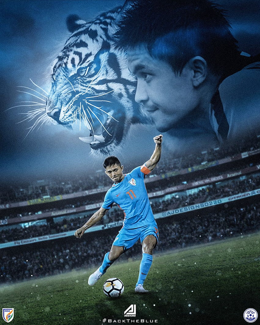 ArtStation - Blaue Tiger, Aj Designs, Sunil Chhetri HD-Handy-Hintergrundbild