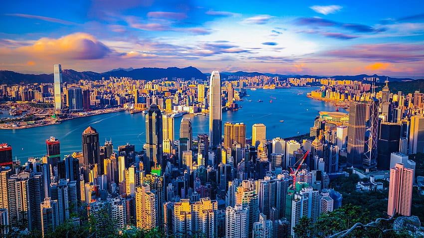 of City, Hong Kong, Chine background & HD wallpaper