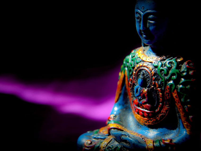 budha, agama budha, meditasi, patung, pahatan, bayangan, latar belakang standar gelap 4:3, Buddha yang bermeditasi Wallpaper HD