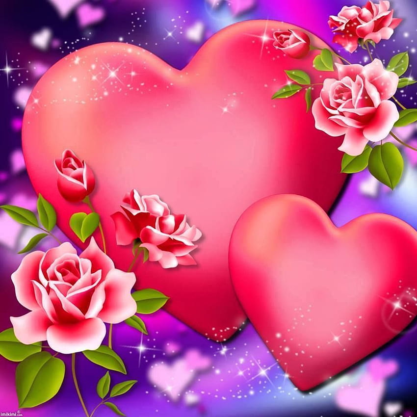 Mawar dan hati. Hati , Hati , Hati yang indah wallpaper ponsel HD