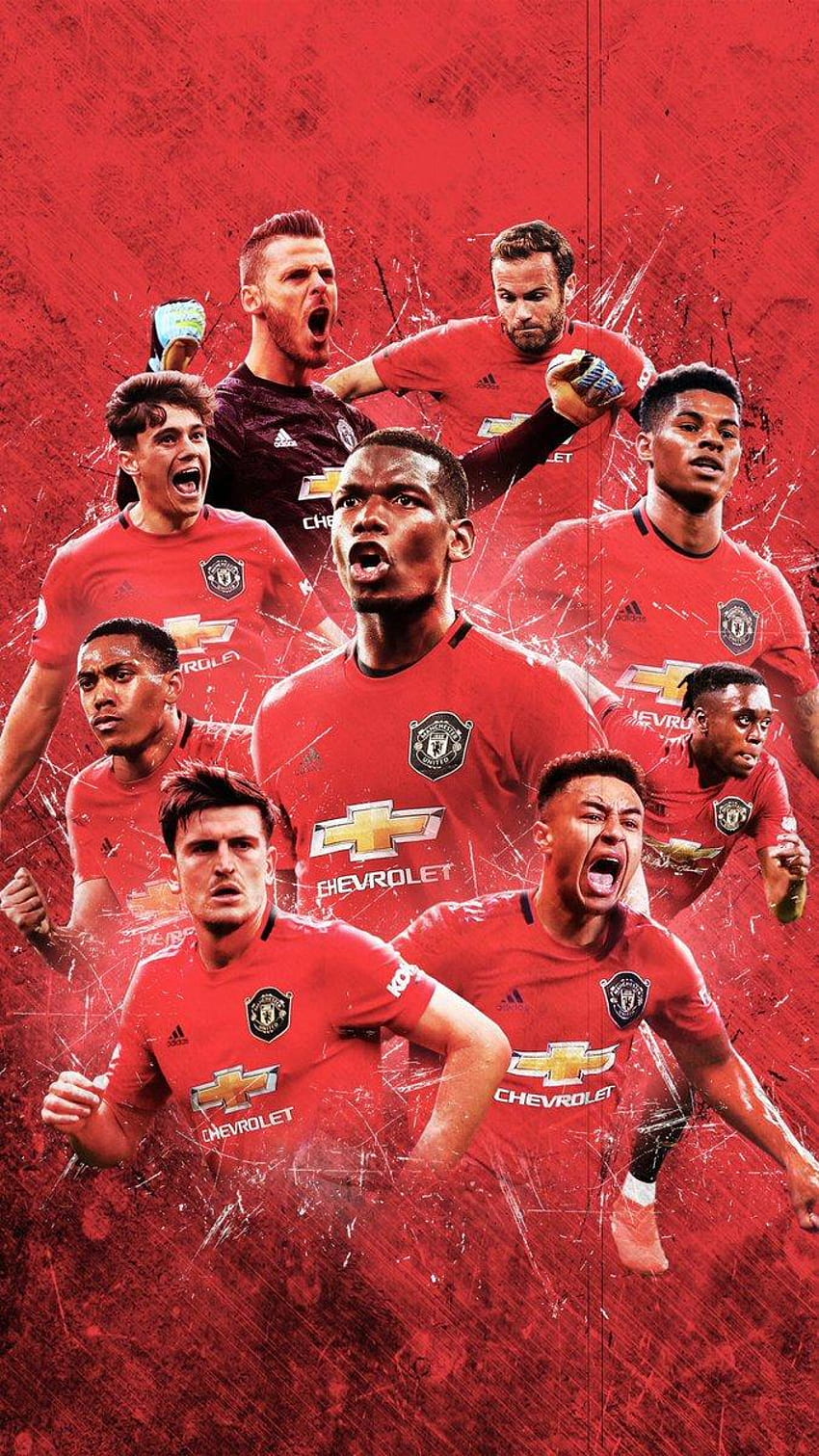 Giocatori del Manchester United 2020, Squadra del Manchester United Sfondo del telefono HD