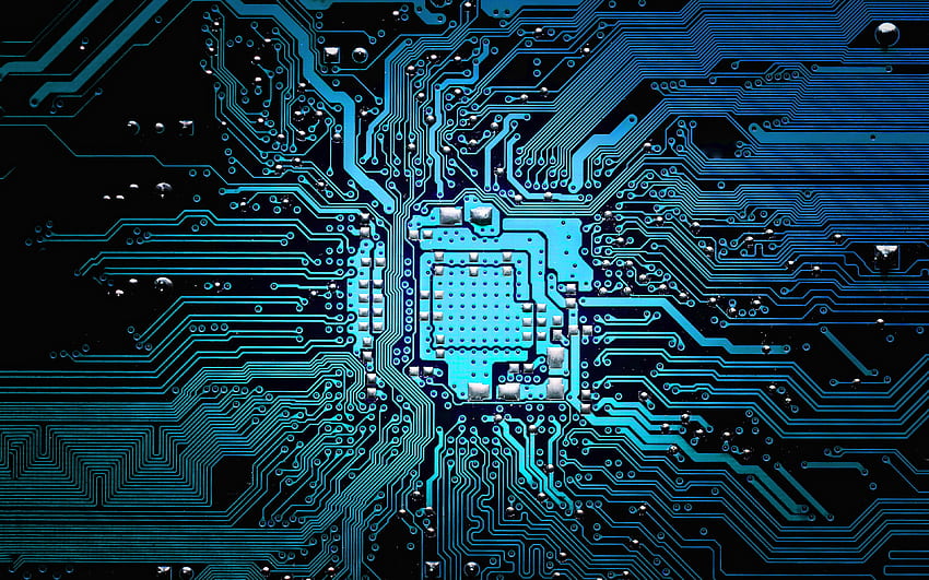 blue circuit board texture, circuit board, computer board, technology blue background, Blue circuit board pattern texture for with resolution . High Quality HD wallpaper