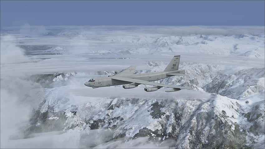 Cascateando o B-52, avião, grande papel de parede HD