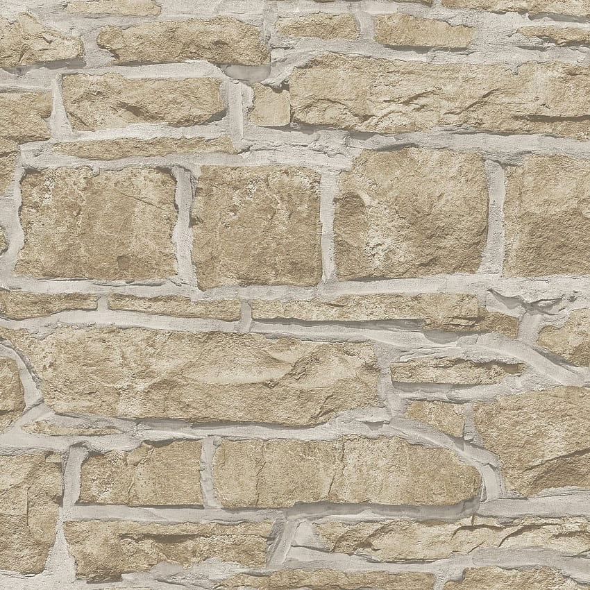Arthouse Church Stone Pattern Faux Textured Brick Effect 697100 - สีธรรมชาติ ฉันต้องการ วอลล์เปเปอร์โทรศัพท์ HD